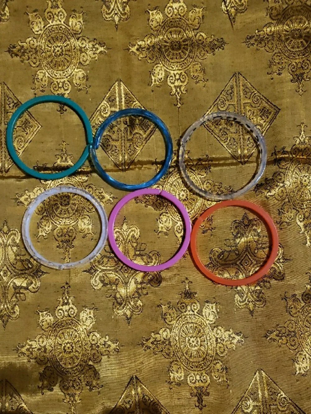 Vintage Retro Colorful Acrylic Bangle Bracelet Set-BOGO Set